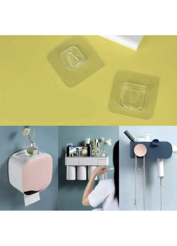 Тримач фіксатор органайзер роутера картини подовжувача та інших предметів 1 шт Самоклеючий водонепроникний Прозорий OlaN (371647823)