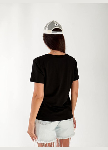 Жіноча футболка з вирізом чорного кольору 33485 Fashion - (335814403)