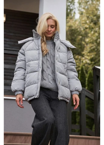 Серый Пуховик Lurex