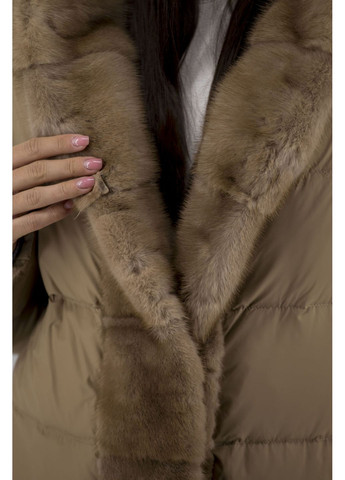 Бежевий зимній Пуховик No Brand