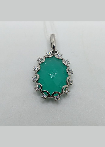 Подвесок серебро 925° 2,74г. имитация агат голубой родий () Харківський ювелірний завод 3692509458 (305582998)