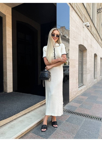 Молочное платье, цвет молочный No Brand