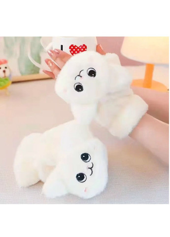 Рукавиці 2 в 1 теплі хутряні "Кошеня" (кішка) No Brand Мітенки (302976814)