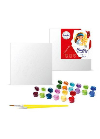 Картина по номерам "Геометрические фигуры с пионами" 30х30 см Ідейка (369787664)