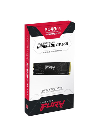 Накопитель SSD M.2 2TB 2280 NVMe PCIe Gen 5.0 x4 3D TLC Kingston FURY Renegade G5 (364872066)
