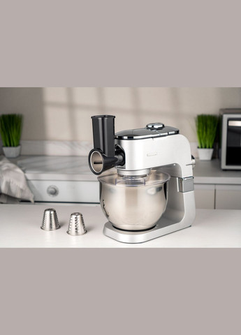 Кухонна машина 1500Вт, чаша-метал, корпус-метал, насадок-10, сріблясто-сірий Ardesto (342113970)