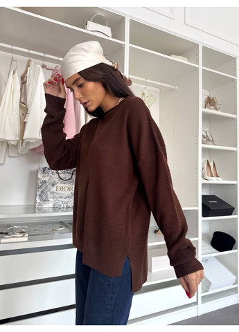 Коричневий демісезонний светр 100% акрил туреччина — заміри в описі DK/DL Мода без кордонів