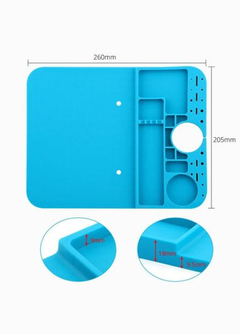 Силиконовый коврик V65 / термостойкий для пайки и ремонта техники / под микроскоп / 260x205 Mechanic (322567904)