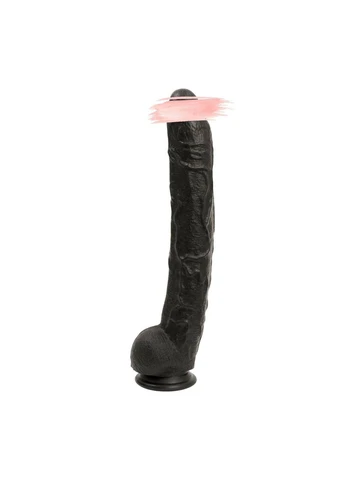 Огромный фаллоимитатор Dick Rambone Cock Black (42*6см) Doc Johnson (315013436)