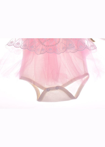 Боди платье с длинным рукавом Рюша розовое 68 см (31047) BABYKROHA (315423793)