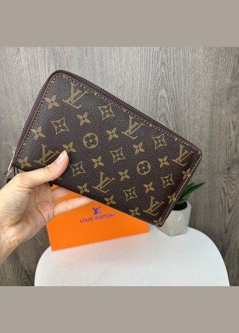 Мужской клатч барсетка на 2 отдела стиль Луи Витон в коробке, портмоне кошелек Турция No Brand (334730526)