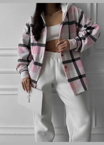 Якісний костюм двійка з турецької тринитки на флісі, костюм в універсальному розмірі (сорочка в клітку+штани) No Brand 632 (306518954)