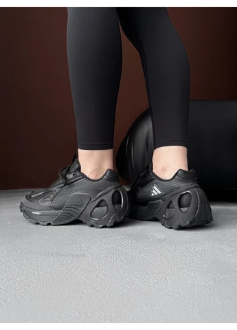 Чорні кросівки чоловічі і жіночі adidas edge runner black | адідас едж раннер чорні демісезон No Brand