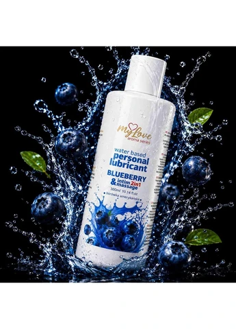 2в1 лубрикант и массажный гель - MyLove Aroma Series Intim&Massage Blueberry, 300 мл Boss Series (400993178)