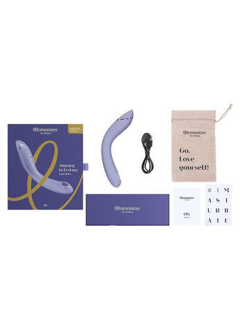 Вакуумный стимулятор для точки G и клитора с вибрацией OG Lilac, 12 уровней, 3 режима Womanizer (303896438)