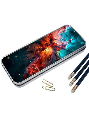 Органайзер для канцелярського приладдя, Підставка для канцелярії, Кейс для дрібниць Космос #016 7*18 см Silver No Brand (309159589)