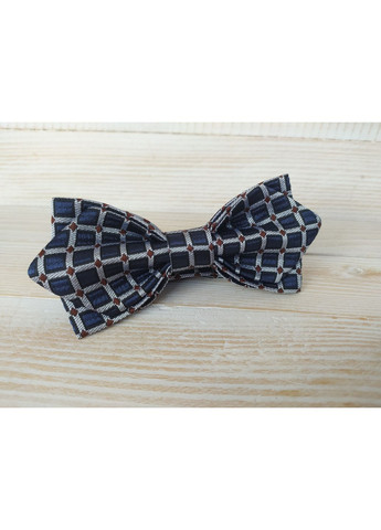 Синя краватка метелик в клітинку з нагрудною хустинкою Major Style (366036892)