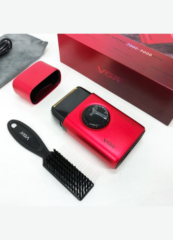 Електробритва V-377 RED шейвер, Електрична акумуляторна бритва для гоління, шейвер чоловічий VGR (364666100)