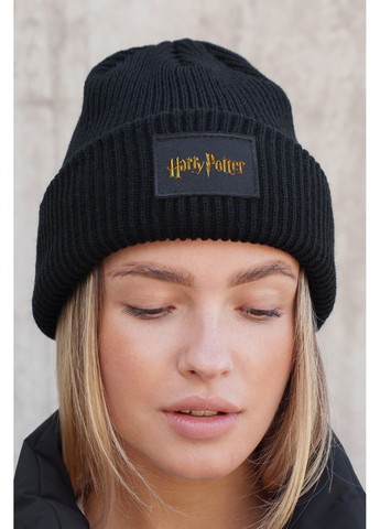 Жіноча Тепла Подовжена Трикотажна Шапка Біні Докер З Принтом Gold Harry Potter Dominic Without (366017870)