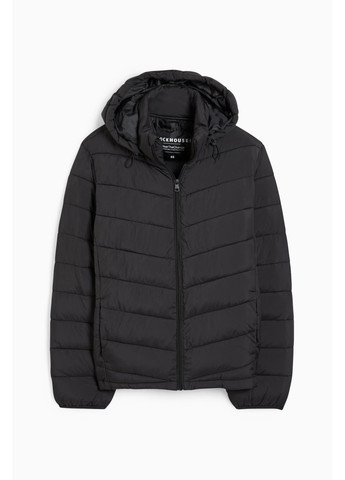 Черная демисезонная стеганая куртка C&A