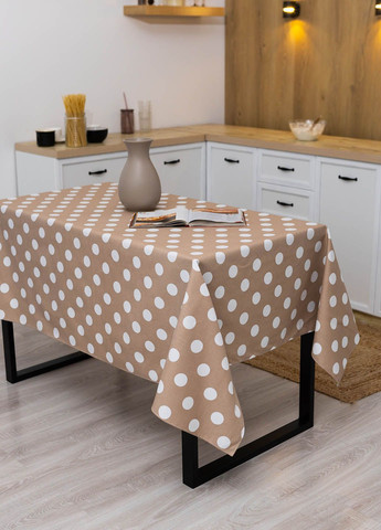 Скатерть с тефлоновым покрытием "Большой горошек" 2.2м х 1.8м Homedec - (318747169)