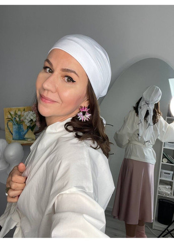 Бандана з імітацією хустки однотонна з бантиками BANDANA QUEEN (371773088)