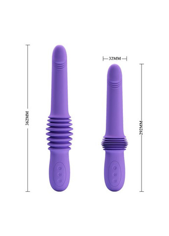 Вибратор с фрикциями Pazuzu Thrusting,, 29.2 х 3.2 см Pretty Love (361670483)