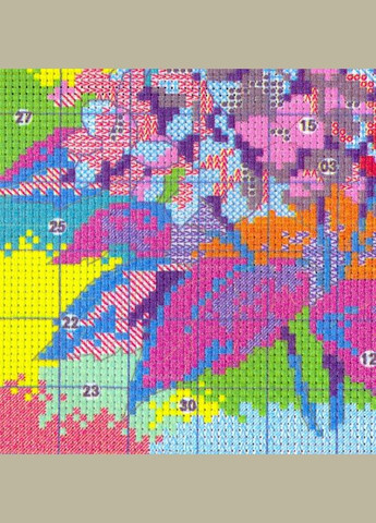 Набір для вишивання за нанесеною на канву схемою "Purple floret 2". AIDA 14CT printed, 21*30 см Joy Sunday (313614168)