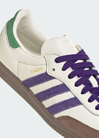 Білі всесезонні кросівки samba og adidas
