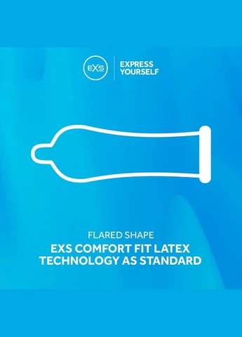 Презервативи охолоджувальні Cooling Comfy Fit анатомічні (ціна за упаковку, 12 шт.) EXS (372150066)