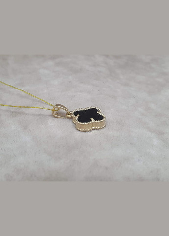 Золота підвіска Конюшина з агатом. 2П126/67Б PlatoN (315140952)