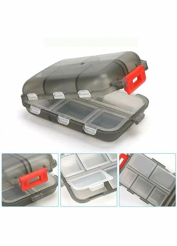 Органайзер для таблеток - таблетница Vitamin на 10 отделений, серая More (299665088)