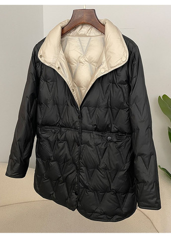 Чорна демісезонна жіноча демісезонна куртка білий Number Nine