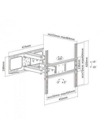 Настінне кріплення LPA52-446 Brateck (314863190)