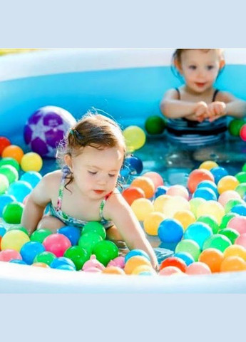 Дитячий надувний басейн 57422-1 «Веселка», з надувним дном, 147 х 33 см, з кульками 10 шт Intex (298578378)