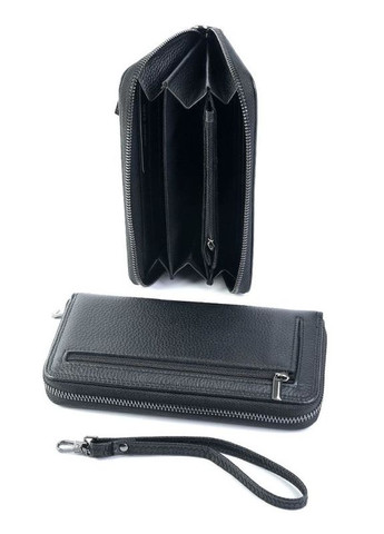 Жіночий шкіряний гаманець чорний No Brand (292920385)
