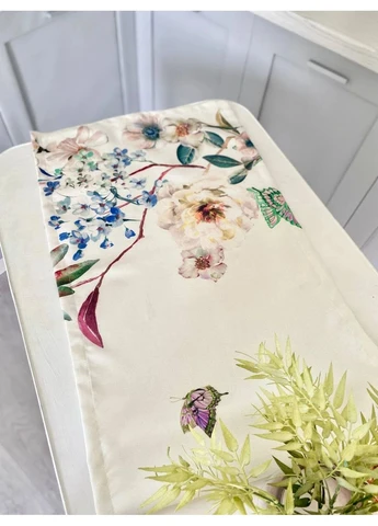 Дорожка водоотталкивающая MANTEL NAPOLES 45x136 см 75% хлопок, 25% полиэстер Цветочный No Brand (402843809)