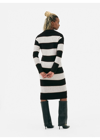 Черное платье демисезон,черный в полоску, Primark