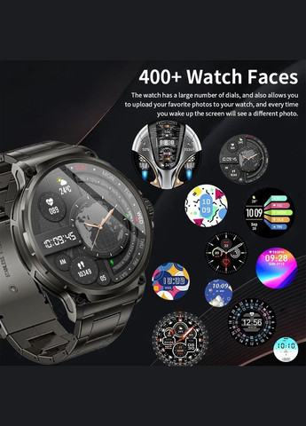 Смарт годинник чоловічий спортивний акумулятор 710 мАч високоякісний сплав корпусу 1,85", Ultra HD Lige (331146255)