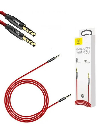 Кабель Аудіо Yiven Audio Cable M30 3.5 мм (M) - 3.5 мм (M) (1,5 м) Red Baseus (324234757)