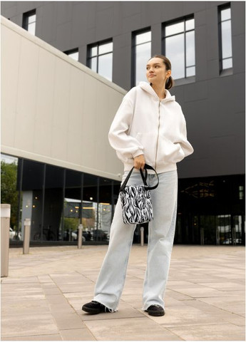 Жіноча тканинна сумка месенджер через плече принт Zebra (1126019723) Sambag (360965659)