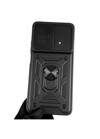 Чохол для POCO X4 Pro 5G броньований з кільцем зі шторкою на сяомі поко х4 про 5г чорний rg1 Xiaomi (366023345)