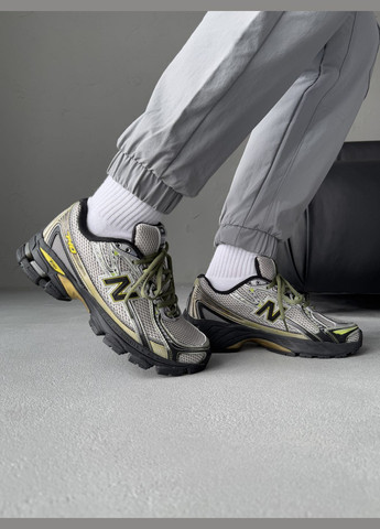 Серебряные демисезонные кроссовки мужские new balance 740 silver yellow black | нью беланс 740 серебряные No Brand
