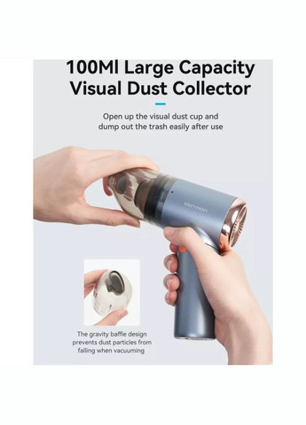 Автомобильный пылесос Car Vacuum Cleaner Foldable Type Blue (KRAL0) Vention Cordless (340279449)