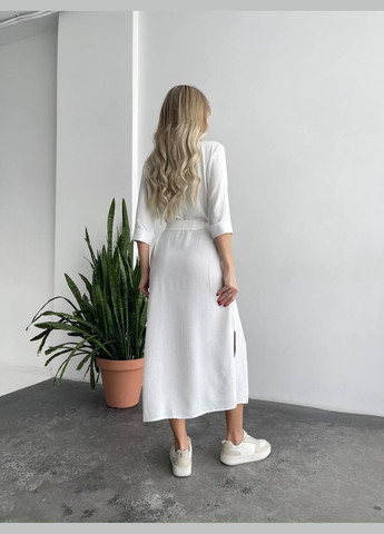 Білий повсякденний сукня кльош Garna однотонна