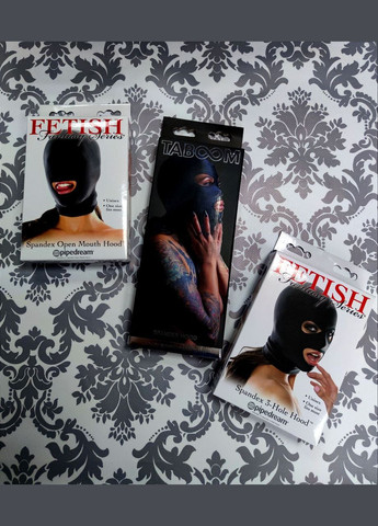 Маска з відкритими очима та ротом, чорна, One Size Taboom (297395073)