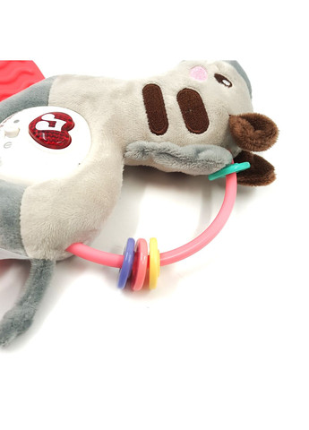 Брязкальце інтерактивне дитяче, 20 см, Українська озвучка, з підсвічуванням та мелодіями, Конячка, Сірий TK Group (316319010)