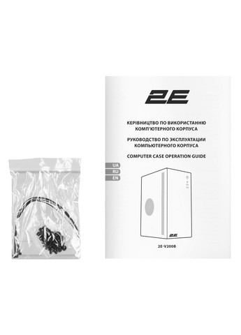 Корпус Credo V200B без БП, 2xUSB3.0, 1x80мм, VGA 250мм, mATX, черный 2E (370620185)