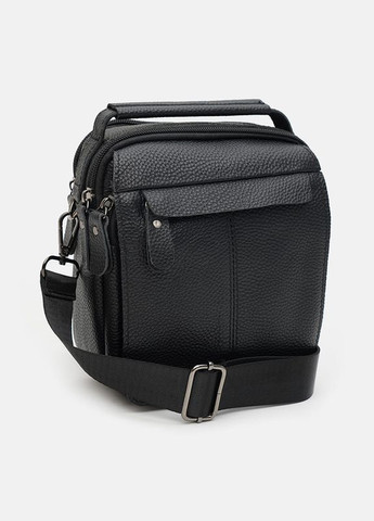 Сумка мужская через плечо кожаная K14082bl Черный Keizer (302009413)