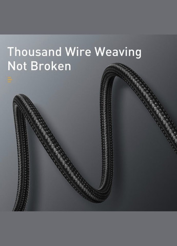 Type-C кабель для подзарядки андроид / Айфон с подсветкой 25 см Черный Baseus (340276231)